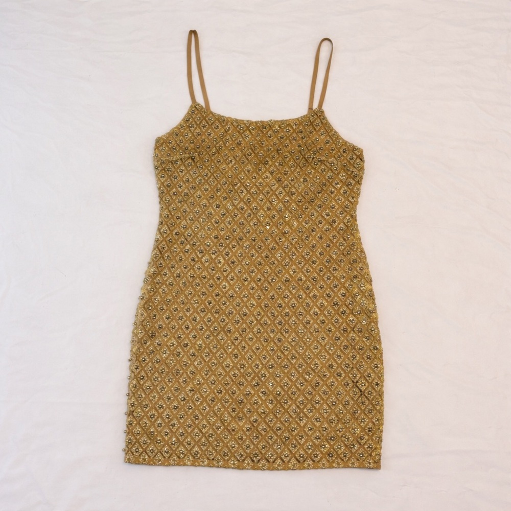 Fashion Nova Gold Mini Dress